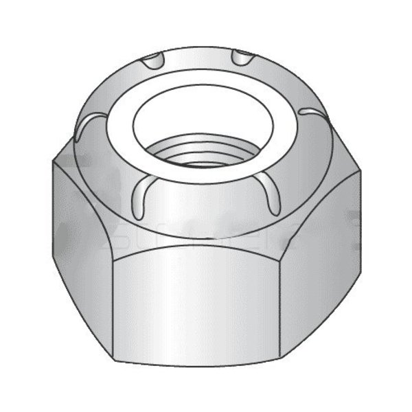 Newport Fasteners Nylon Insert Lock Nut, M18-2.50, A2 Stainless Steel, Not Graded, 20 PK 880574-PR-20